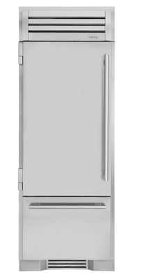 True TR-30RBF-L-SS-A 1 Section Stainless Steel Solid Door Upright Refrigerated and Freezer Column with Built In Ice Maker - 115 Volts