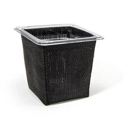FOH BHO134BKV21 7" W Black Plastic 1- Compartment Metroweave Flatware Divider Set