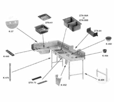 Advance Tabco DTA-70 Install Booster Heater Bracket