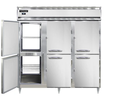 Continental Refrigerator D3RRFNSAPTHD 50 Cu. Ft. Stainless Steel 3 Sections Pass-Thru Designer Line Refrigerator or Freezer - 115 Volts