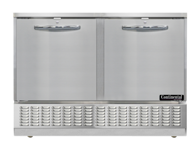 Continental Refrigerator UC48N 10.5 Cu. Ft. Stainless Steel Solid Undercounter Refrigerator - 115 Volts