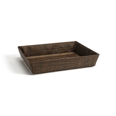 FOH BBK047COV22 11" L x 8" W x 2" H Mesh Copper Woven Vinyl Rectangular Metroweave Basket