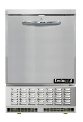 Continental Refrigerator UCF24SN 4.3 Cu. Ft. Stainless Steel Solid Undercounter Freezer - 115 Volts