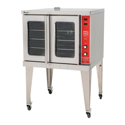 Migali C-CO1-LP 38.2" W Stainless Steel 1 Deck Liquid Propane Competitor Series Convection Oven - 46,000 BTU