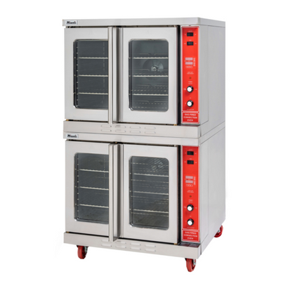 Migali C-CO1-SD-LP 38.2" W Stainless Steel 2 Decks Liquid Propane Competitor Series Convection Oven - 46,000 BTU