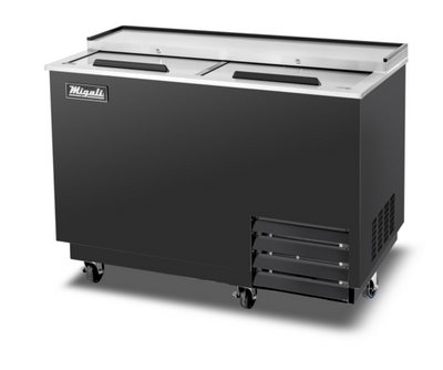 Migali C-GF50-HC 12.2 Cu. Ft. Black Competitor Series Glass Froster Freezer - 115 Volts