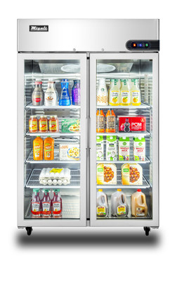 Migali C-2RG-HC 43.2 Cu. Ft. Stainless Steel Two-Section Reach-In Competitor Series Refrigerator - 115 Volts
