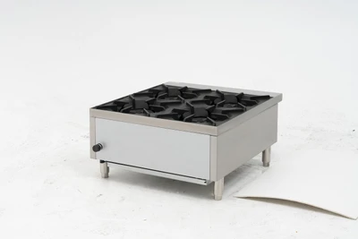 Migali C-HP-4B-24 24" W Stainless Steel 4 Burners Heavy-Duty Counter-Top Hot Plate - 128,000 BTU