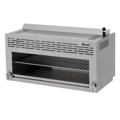 Migali C-CM-36-LP 36&quot; W Stainless Steel Countertop Liquid Propane Competitor Series Cheese Melter - 43,000 BTU