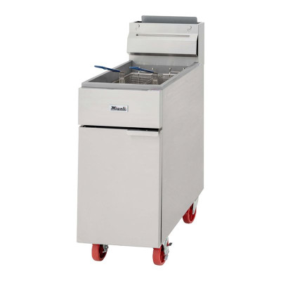 Migali C-F50-NG 15.6" W Stainless Steel Floor Model Natural Gas Competitor Series Fryer - 136,000 BTU