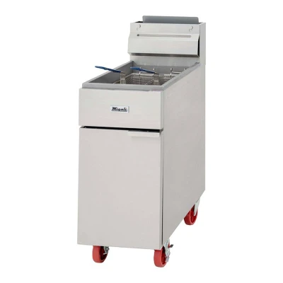 Migali C-F50-NG 15.6" W Stainless Steel Floor Model Natural Gas Competitor Series Fryer - 136,000 BTU