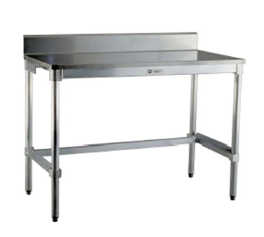 New Age 24SSB72KD Work Table 72" W x 24" D with Open Base and 6" Backsplash