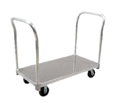 New Age PT3048P6 30" W x 48" L Tread Plate Deck Platform Truck - 2600 Lbs. Capacity