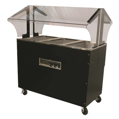 Advance Tabco B3-120-B-S-SB 47.3" W Vinyl Covered Steel Electric Portable Hot Food Buffet Table - 120 Volts