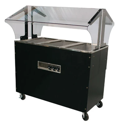 Advance Tabco B3-120-B-S-SB 47.3" W Vinyl Covered Steel Electric Portable Hot Food Buffet Table - 120 Volts
