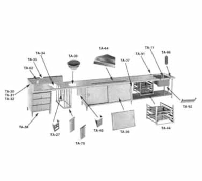 Advance Tabco TA-96C Can Opener Spacer Plate Provision