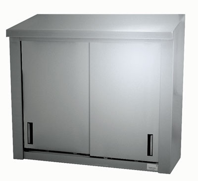 Advance Tabco WCS-15-96 96" W Stainless Steel 4 Sliding Doors Enclosed Wall Mount Cabinet