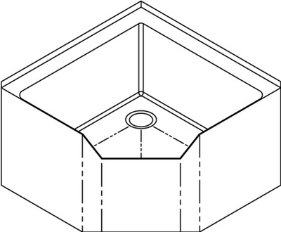 Advance Tabco 9-OP-44CDF 26.5&quot; W x 26.5&quot; D 16&quot; H Stainless Steel Floor Mounted Mop Sink with Drop Front