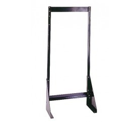 Quantum QFS124 10" D x 23.63" W x 28" H Black Coated Single Sided Tip Out Bin Floor Stand