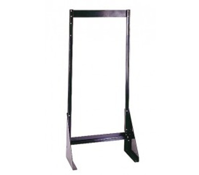 Quantum QFS124 10" D x 23.63" W x 28" H Black Coated Single Sided Tip Out Bin Floor Stand