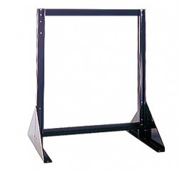 Quantum QFS170 10" D x 23.63" W x 75" H Black Coated Single Sided Tip Out Bin Floor Stand