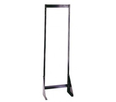 Quantum QFS148 10" D x 23.63" W x 52" H Black Coated Single Sided Tip Out Bin Floor Stand