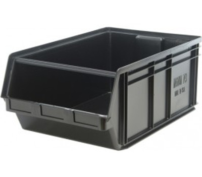 Quantum QMS743BR 29" L x 18.38" W x 11.88" H Black Polypropylene Magnum Bin