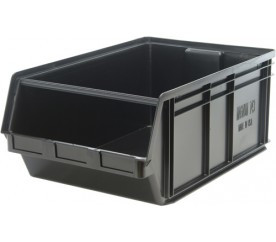 Quantum QMS743BR 29" L x 18.38" W x 11.88" H Black Polypropylene Magnum Bin