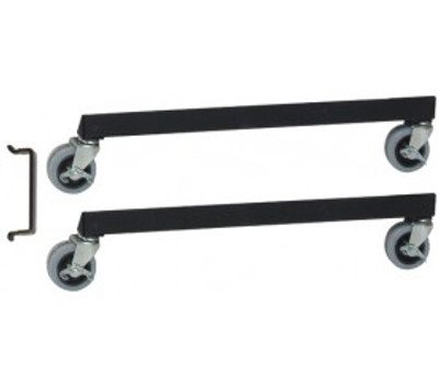 Quantum QFS270 20.25" D x 23.63" W x 75" H Black Coated Double Sided Tip Out Bin Floor Stand