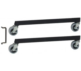 Quantum QFS270 20.25" D x 23.63" W x 75" H Black Coated Double Sided Tip Out Bin Floor Stand