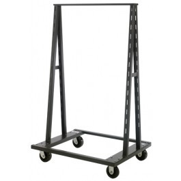 Quantum TTD-30 30" D Black Steel Double Sided Removable Tray Truck
