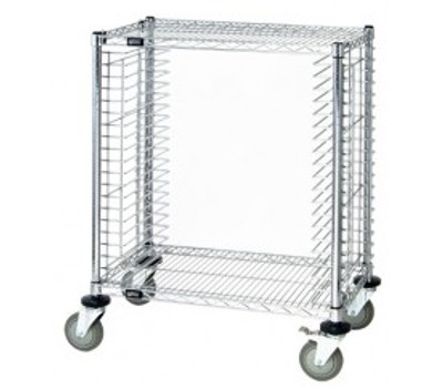 Quantum TC-19CO 30&quot; W x 18&quot; D x 39&quot; H Chrome Plated Half Size Mobile Tray Cart