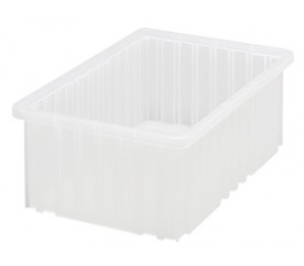 Quantum DG92060CL 16.5" L x 10.88" W x 6" H Clear Dividable Grid Container
