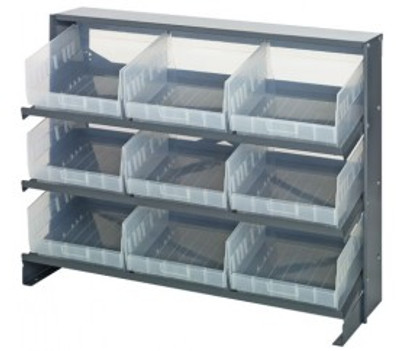 Quantum QPRHA-209CL 36&quot; W x 12.5&quot; L x 26.5&quot; H Sloped Bench Style Pick Rack