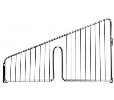 Quantum 1006DHB 10&quot; W x 6&quot; H Chrome Plated Finish Angled Partition Wall Divider