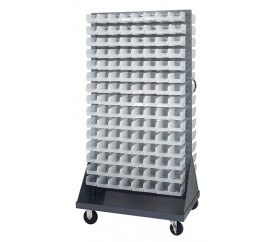 Quantum QMD-36H-220CL 36" W x 25" D x 72" H Gray Enamel Coated Steel Louvered Rack