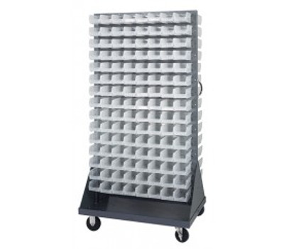 Quantum QMD-36H-220CL 36&quot; W x 25&quot; D x 72&quot; H Gray Enamel Coated Steel Louvered Rack