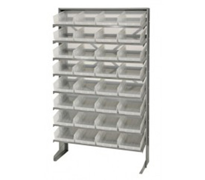 Quantum QPRS-107CL 36&quot; W x 12&quot; D x 60&quot; H Sloped Single Sided Pick Rack