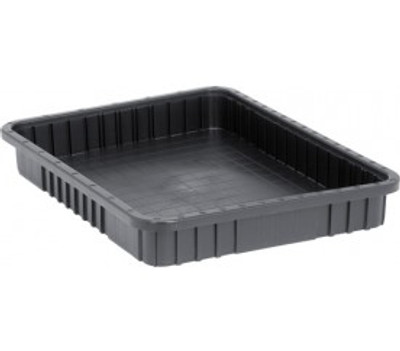 Quantum DG93030CO 22.5" L x 17.5" W x 3" H Black Dividable Grid Container