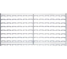 Quantum WLP-1836C 36" L x 18" H Chrome Plated Wire Louvered Panel