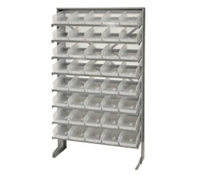 Quantum QPRS-102CL 36&quot; W x 12&quot; D x 60&quot; H Sloped Single Sided Pick Rack