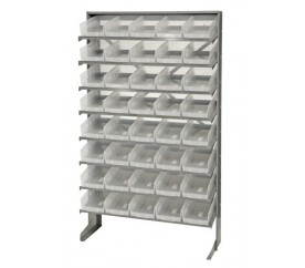Quantum QPRS-102CL 36" W x 12" D x 60" H Sloped Single Sided Pick Rack