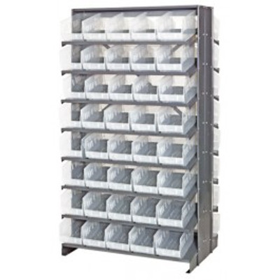 Quantum QPRD-202CL 36&quot; W x 24&quot; L x 63.5&quot; H Sloped Double Sided Pick Rack
