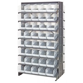 Quantum QPRD-202CL 36" W x 24" L x 63.5" H Sloped Double Sided Pick Rack