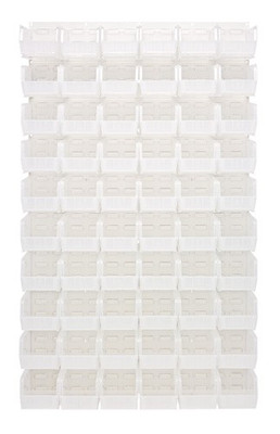Quantum QLP-3661HC-230-60CL 36" L x 11" D x 61" H Oyster White Enamel 16 Gauge Steel Heavy-Duty Wall Mounted Louvered Panel