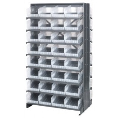 Quantum QPRD-207CL 36&quot; W x 24&quot; L x 63.5&quot; H Sloped Double Sided Pick Rack