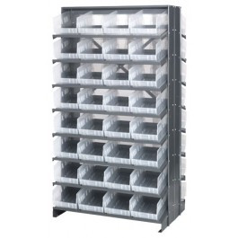 Quantum QPRD-207CL 36" W x 24" L x 63.5" H Sloped Double Sided Pick Rack