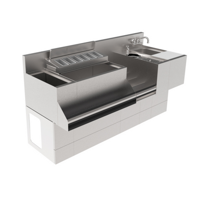 Krowne KMPED Stainless Steel Removable Front Panel Royal Pedestal Base