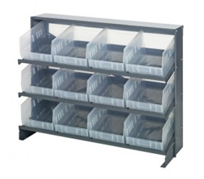 Quantum QPRHA-207CL 36&quot; W x 12.5&quot; L x 26.5&quot; H Sloped Bench Style Pick Rack