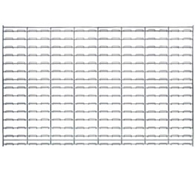 Quantum WLP-3048C 48" L x 30" H Chrome Plated Wire Louvered Panel